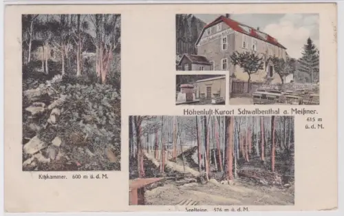 902929 Mehrbild Ak Höhenluft Kurort Schwalbenthal am Meißner 1919