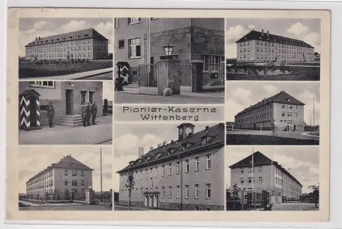 904851 Mehrbild Ak Wittenberg Pionier Kaserne 1940