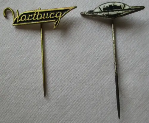 2x DDR Anstecknadel Firmenabzeichen Wartburg VEB Automobilwerk Eisenach (145791)
