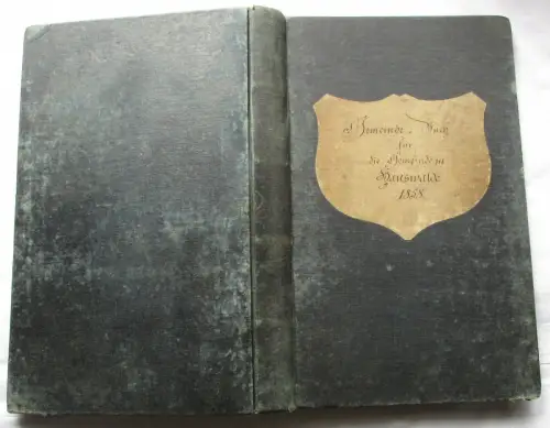 antikes Buch Protocolle des Schulvorstandes zu Hauswalde 1877 (156515)
