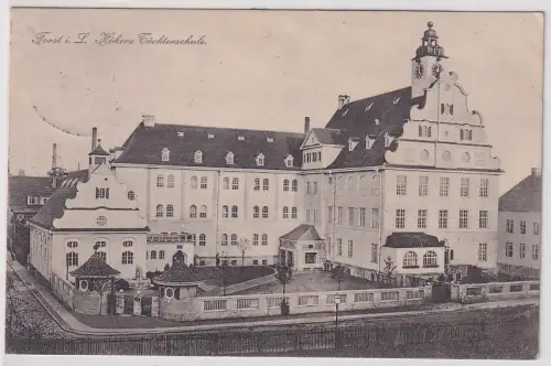 58059 Ak Forst in der Lausitz höher Töchterschule 1912
