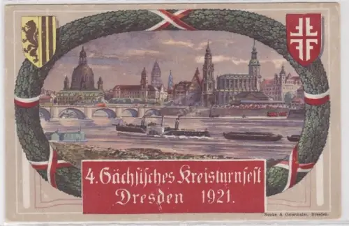 902498 Ak 4.Sächsisches Kreisturnfest Dresden 1921