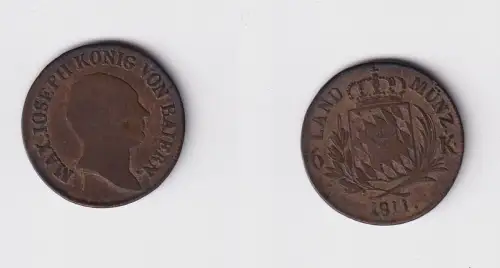 6 Kreuzer Silber Münze Bayern 1811 (153624)