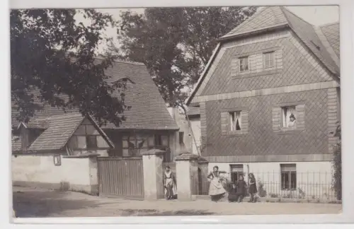 14656 Foto Ak Dreschen in Bayern Bauernhaus 1914
