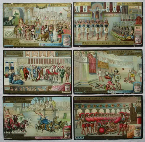 Liebigbilder Serie 494 "Festlichkeiten im Alterthum" komplett 1901 (4/113348)