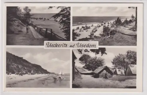 40062 AK Ueckeritz auf Usedom - Strandpartie und Ferienhütten 1967