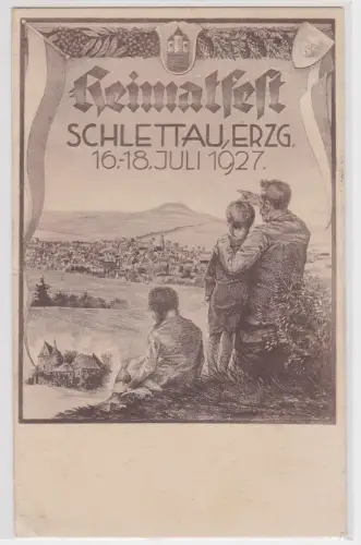 902505 Ak Heimatfest Schlettau im Erzgebirge 16.-18.Juli 1927