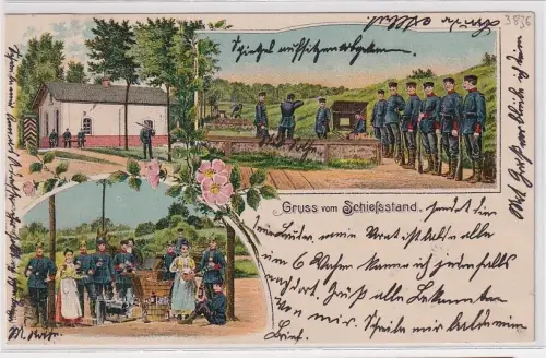 43018 Bruno Bürger Ak Gruß vom Schießstand 1906