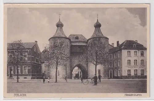 60413 Ak Jülich - Hexenturm mit Gasthaus Wilhelm Hermes