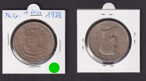 1 Piso Münze Philippinen 1972 Jose Rizal (161851)
