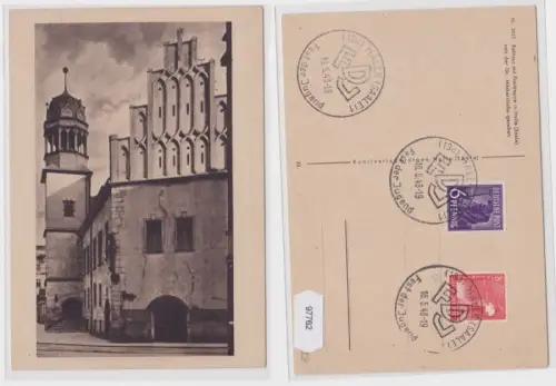 97762 AK Halle (Saale) - Rathaus mit Freitreppe von der Gr. Märkerstr. gesehen
