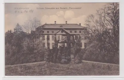 904192 Ak Stavenhagen - Schloss, Schauplatz aus Reuter's "Franzosentid" um 1920