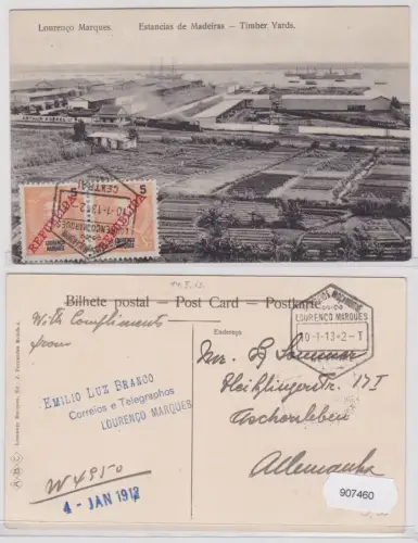 907460 AK Lourenço Marques (Maputo) Mosambik - Estancias de Madeiras 1912