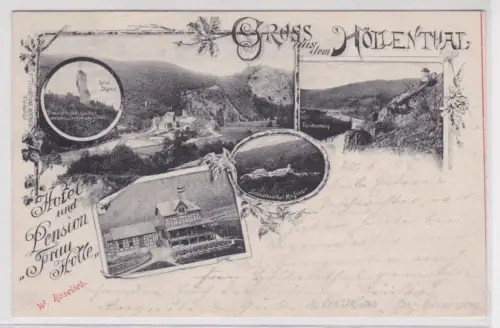 73641 Ak Gruß aus dem Höllenthal Hotel und Pension "Frau Holle" 1905