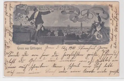 903661 Studentika Ak Gruß aus Göttingen 1900