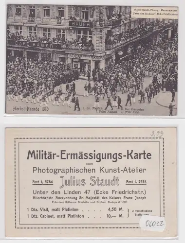 06022 Militär Ak Herbst-Parade 1910 Berlin - Unter den Linden, Ecke Friedrichstr
