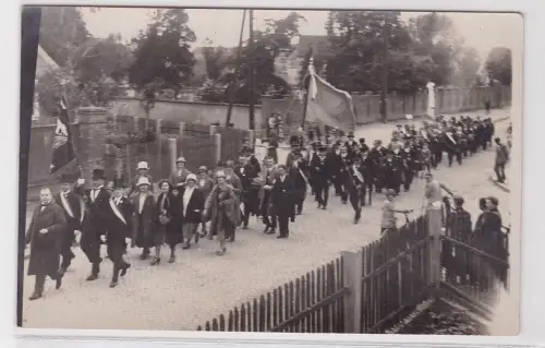 63561 Foto Ak Fahnenweile Döllnitz Constantia 26.06.1924