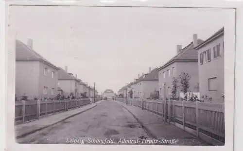 42540 Foto Ak Leipzig Schönefeld Admiral Tirpitz Strasse 1943