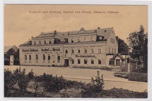 906123 Ak Chemnitz Gablenz Konzert- und Ballhaus Gasthof zum Hirsch 1909