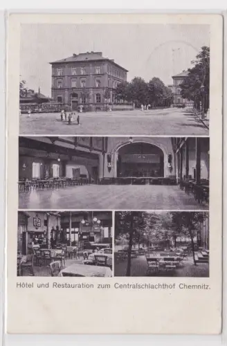 905135 Ak Hotel und Restauration zum Centralschlachthof Chemnitz 1908