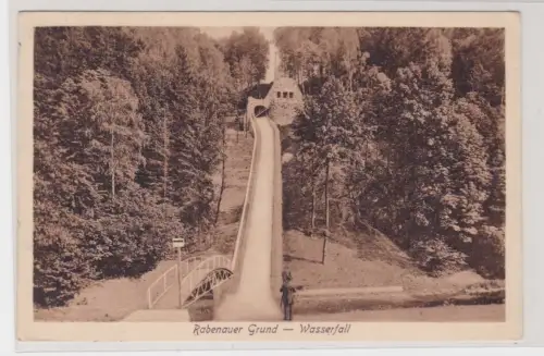 906404 AK Rabenauer Grund - Wasserfall in Waldpartie 1929