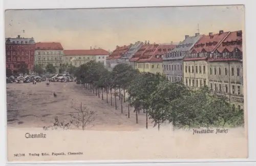 905670 Ak Chemnitz - Partie am Neustädter Markt 1907