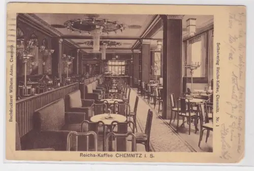 62351 Ak Chemnitz - Reichs-Kaffee, Innenansicht 1927