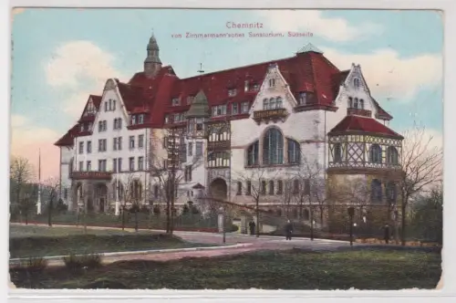 64473 Feldpost AK Chemnitz von Zimmermann'sches Sanatorium, Südseite 1917