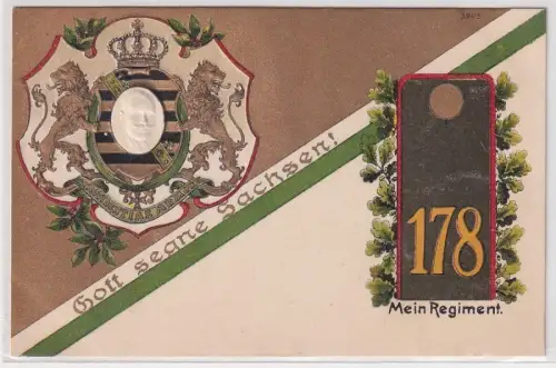 50183 Präge Ak Mein Regiment Kamenz Kgl. Sächs. 13. Infanterie-Regiment Nr. 178