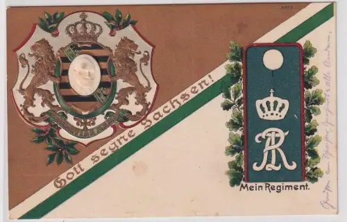 902333 Präge Ak Mein Regiment Dresden 1. K.S. Leib-Grenadier-Regiment Nr.100