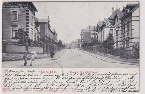76067 Ak Schleiz Kaiser Wilhelm Strasse 1906