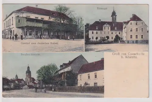 52653 Mehrbild Ak Gruß aus Caaschwitz bei Köstritz Gasthof usw. 1913