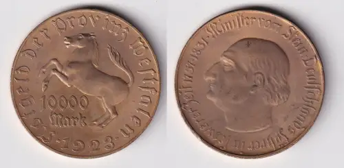 10000 Mark Notgeld Münze Provinz Westfalen 1923 (159326)