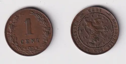 1 Cent Kupfer Münze Niederlande 1883 f.vz (159288)