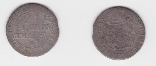 1/24 Taler Silber Münze Sachsen 1763 FWoF s/ss (171577)