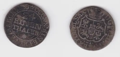 1/24 Taler Silber Münze Sachsen 1763 FWoF s/f.ss (171599)