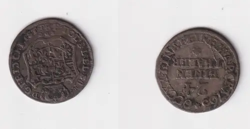 1/24 Taler Silber Münze Sachsen 1763 EDC f.ss (101703)