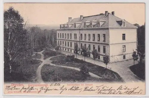 42718 Ak Dresden Garnisonlazarett Sanitätsdepot mit Anlagen 1906