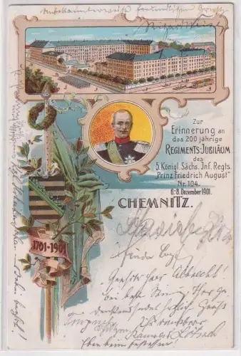 45611 Ak Leipzig 200 Jähriges Regimentsjubiläum 106er und 107er 1908