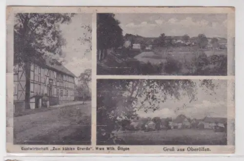 908506 Mehrbild Ak Gruß aus Oberölfen Gastwirtschaft "Zum kühlen Grunde" 1924