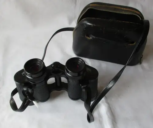 DDR Carl Zeiss Jena Fernglas 8x30 Deltrintem Gütezeichen Q1 mit Tasche (147224)