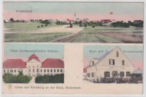 26360 Mehrbild Ak GRuß aus Kirchberg an der Raab Steiermark Konsumverein 1911