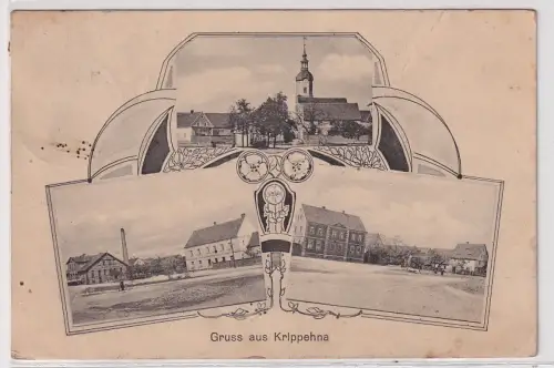 39462 Mehrbild Ak Gruss aus Krippehna Ortsansichten 1912