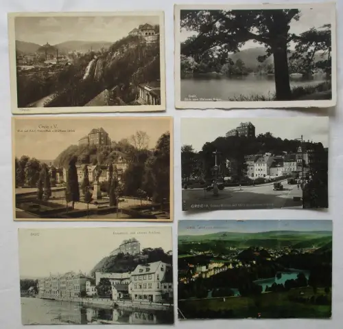 57349/6 Ak Greiz in Thüringen Ortsansichten 1905-1939