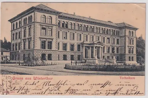 907012  Ak Gruß aus Winterthur Technikum 1900