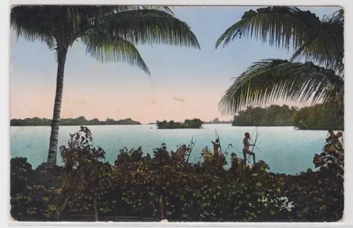 902258 Ak Deutsch Neuguinea Blick auf den Prinz Heinrich Hafen 1914