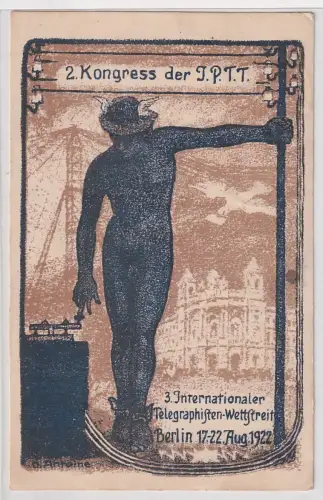 904778 Ak 3.Internationaler Telegraphisten Wettstreit Berlin 1922