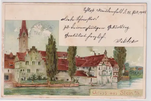 907416 Ak Lithographie Gruß aus Stein am Rhein 1900