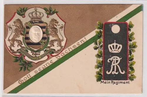 41475 Präge Ak Mein Regiment Dresden 1. K.S. Leib-Grenadier-Regiment Nr.100