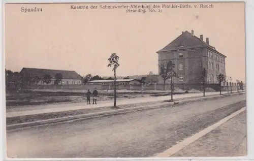 22011 Ak Spandau Kaserne der Scheinwerfer Abteilung Pionier Batls.v.Rauch